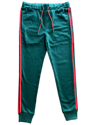 green joggers red stripe