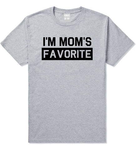 Im Moms Favorite Funny Son Mens T-Shirt Grey