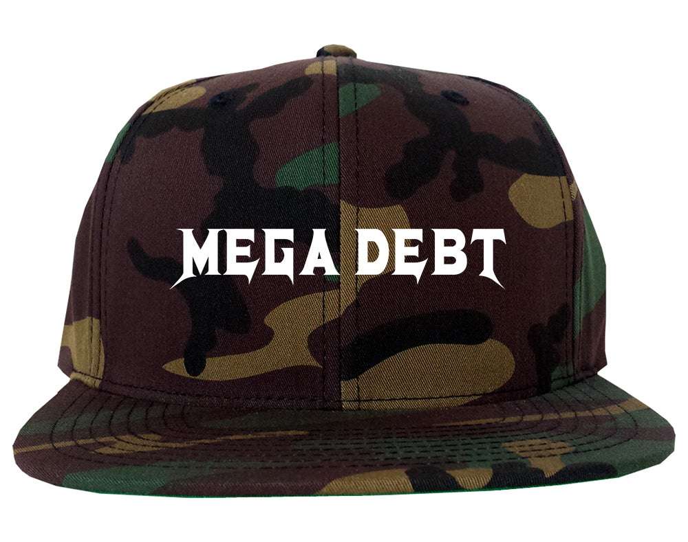 Mega Debt Funny Financial Mens Snapback Hat