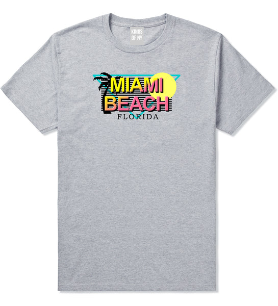 Miami Beach Retro Souvenir Mens T-Shirt by KINGS OF NY