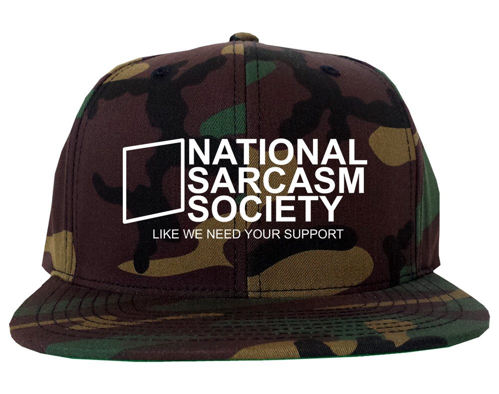 National Sarcasm Society Mens Snapback Hat