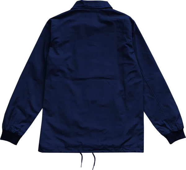 Navy Blue Mens Nylon Windbreaker Coaches Jacket – KINGS OF NY