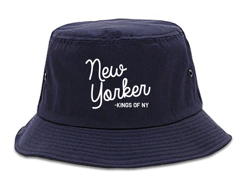 New York by Hat NY Blue Orange Mens Bucket And OF KINGS