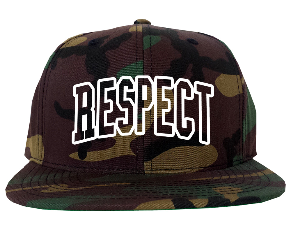 Respect Outline Mens Snapback Hat