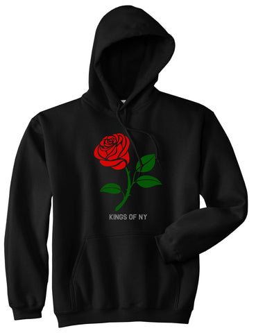 rose black hoodie