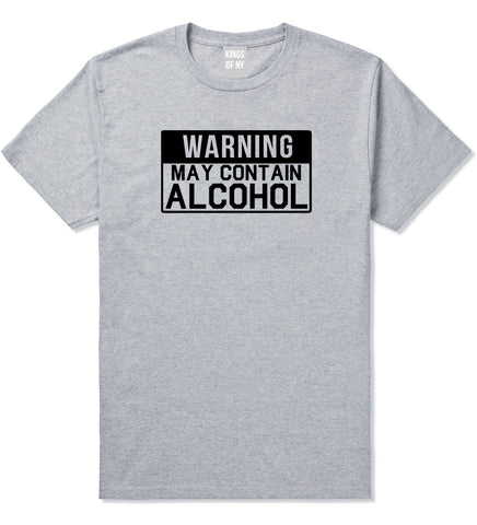 Warning May Contain Alcohol Mens T-Shirt by Kings Of NY – KINGS OF NY