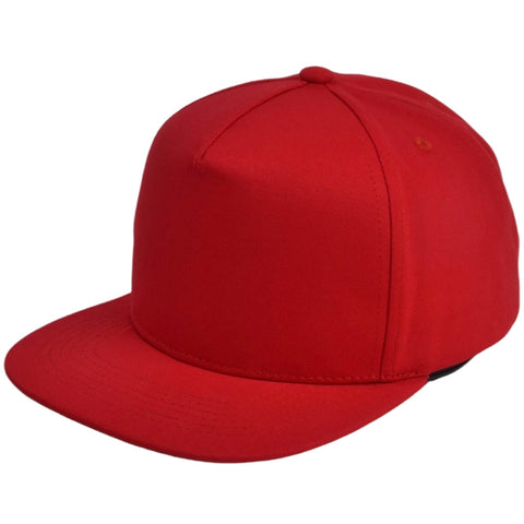 Blank Red Oversized Snapback Hat