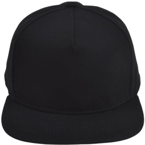 Blank Black Oversized Snapback Hat