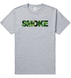 Smoke Weed Marijuana Print T-Shirt in Grey by Kings Of NY
