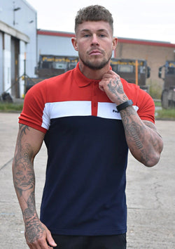 mens red white and blue shirts