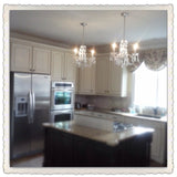 Small Crystal Chandeliers in Kitchen