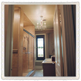 Small Crystal Chandelier 3-R-6 in a bathroom