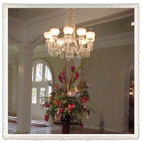 Crystal Chandelier Baron with gas shades