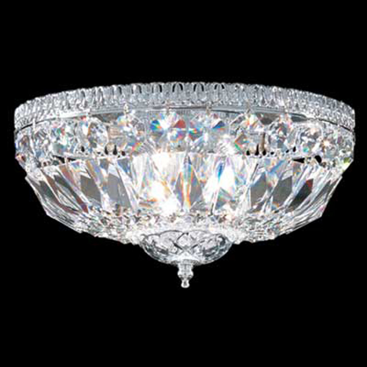 Europa 12 Flush Mount Crystal Basket 12 X 6