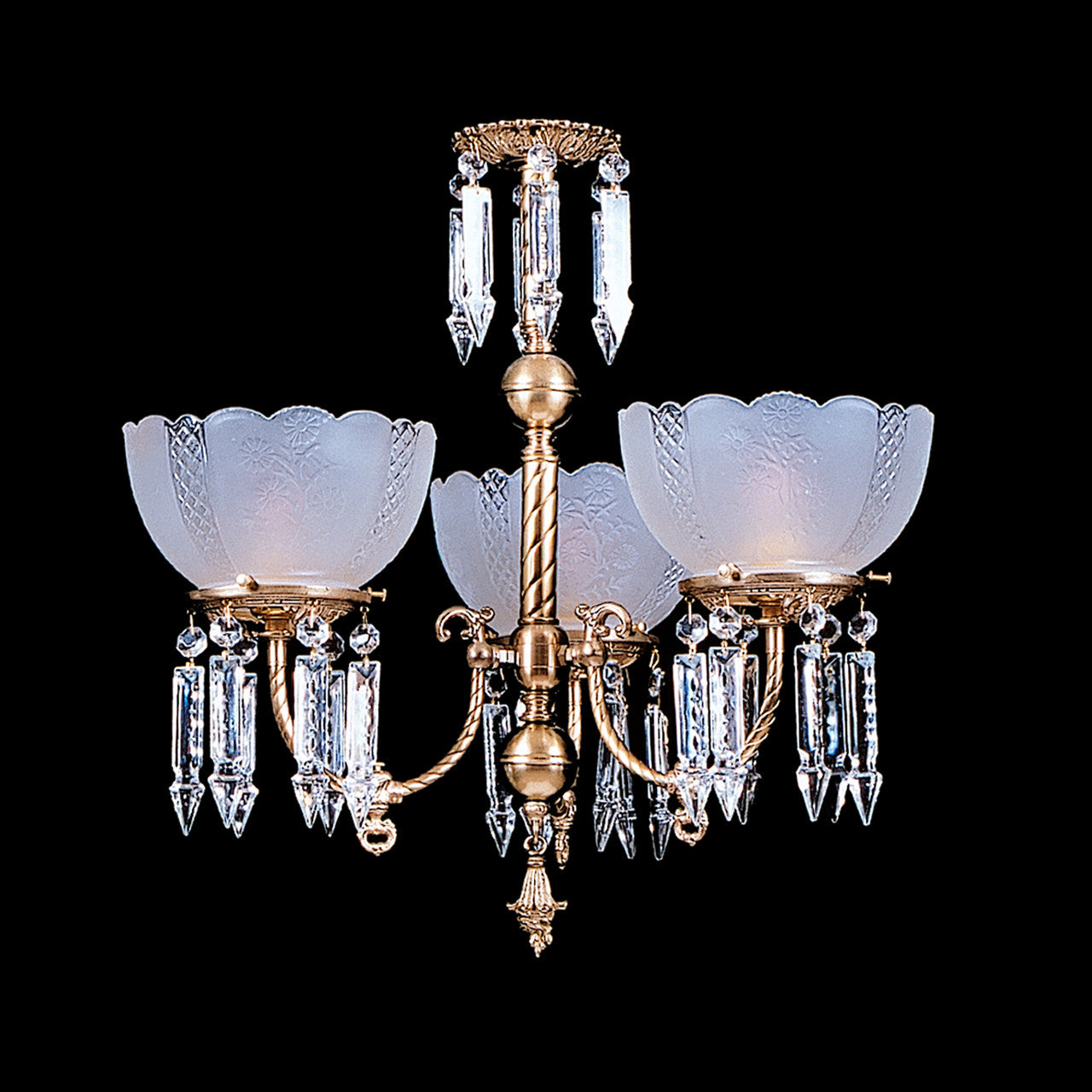 Jenny 3 3 Light Brass And Crystal Victorian Chandelier 20 X 20