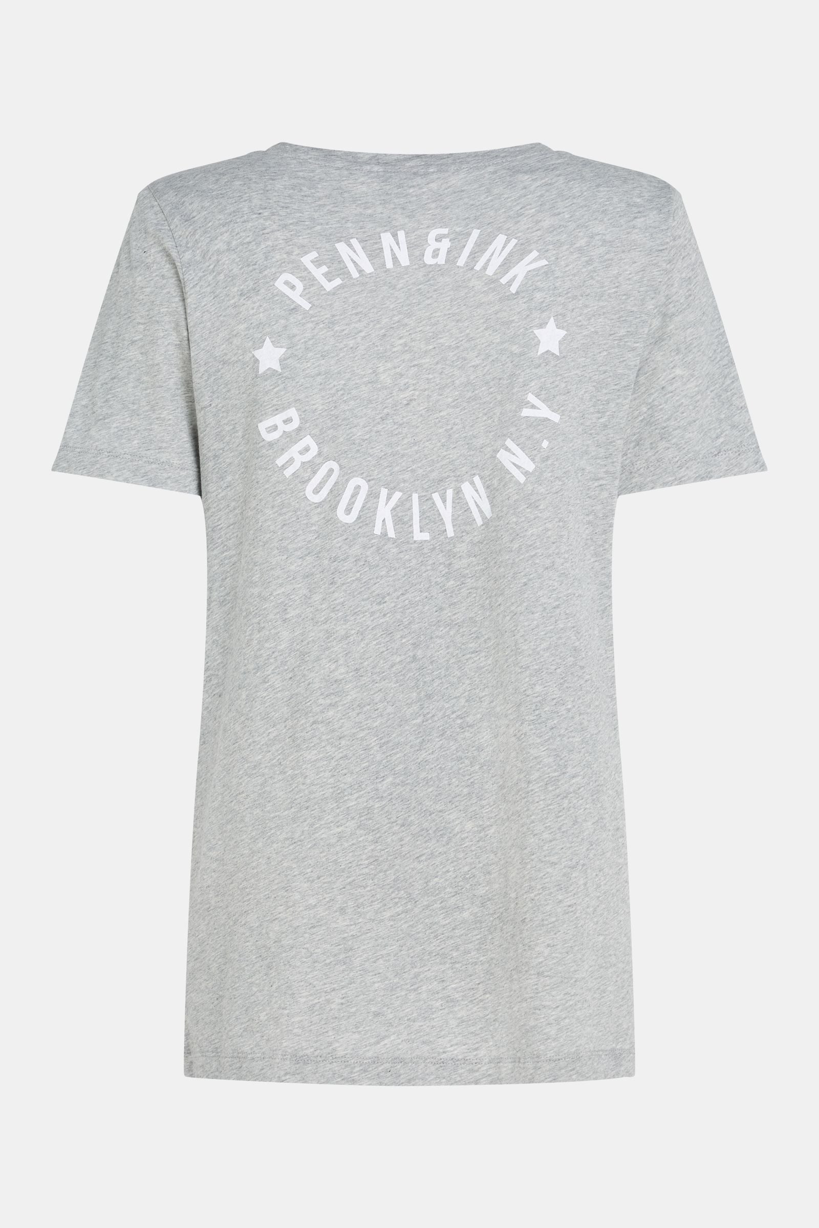T-shirt Print (S24F1429) White - Navy | Penn&Ink