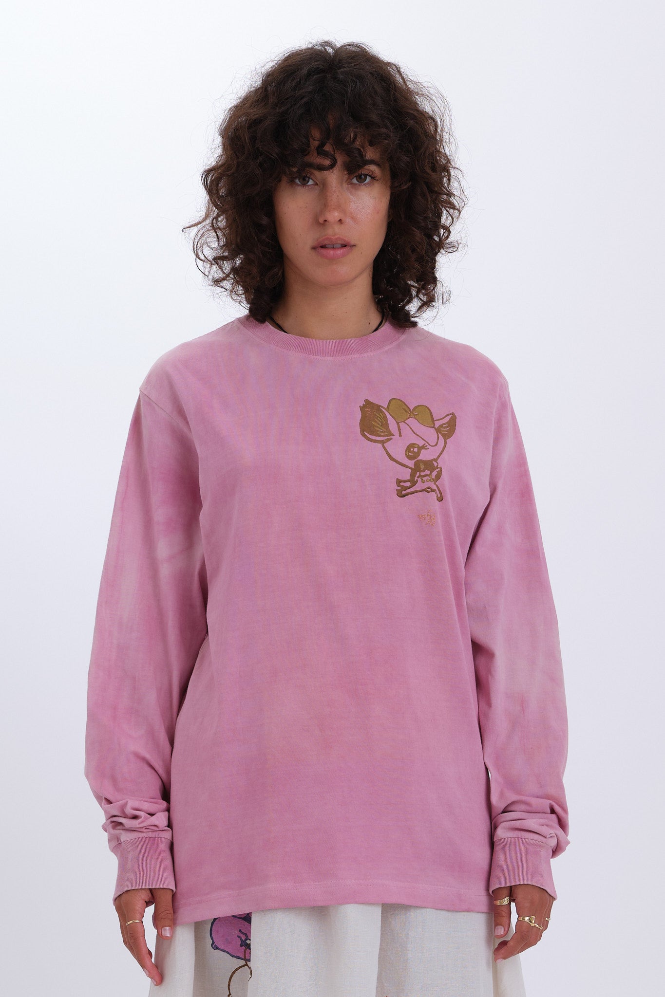 Grateful Tee LS - Sappan Pink Scorpio Logo