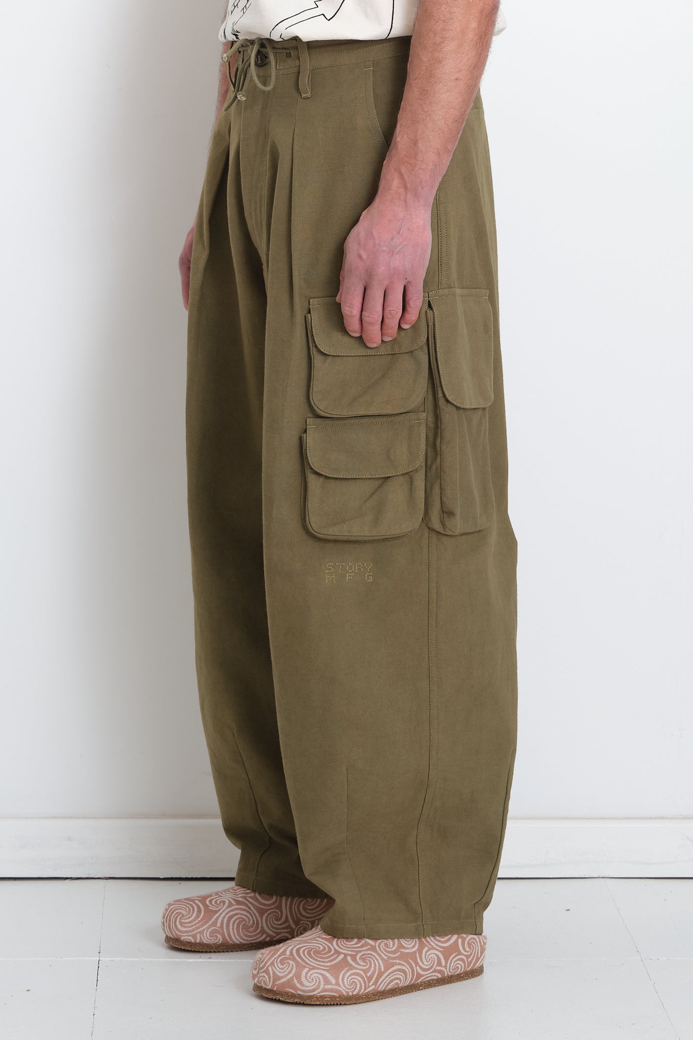 パンツstory mfg. cargo pocket pants khaki