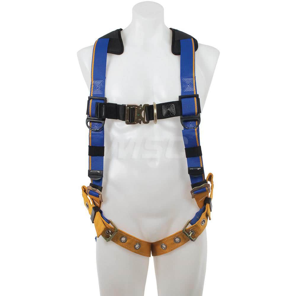 Fall Protection Harnesses: 400 Lb, Back and Side D-Rings Style, Size Medium & Large, For Climbing, Back & Hips