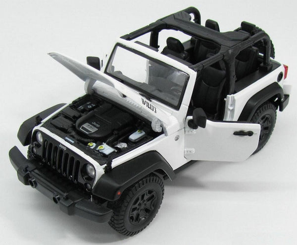 Maisto Jeep Wrangler Rubicon white open top 1/18 – 