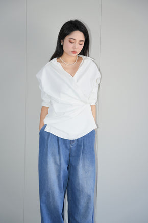 Everyday Draping Shirt - White