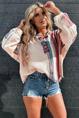 Beige Patchwork Long Sleeve - B&C Unique Boutique
