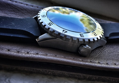 Dark Seal Dive Watch With Swiss Movement, Steel Bezel