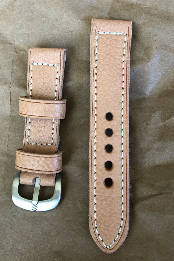 Leather Watch Strap For Field Watch, 22mm | Custom Made Watch Strap ...