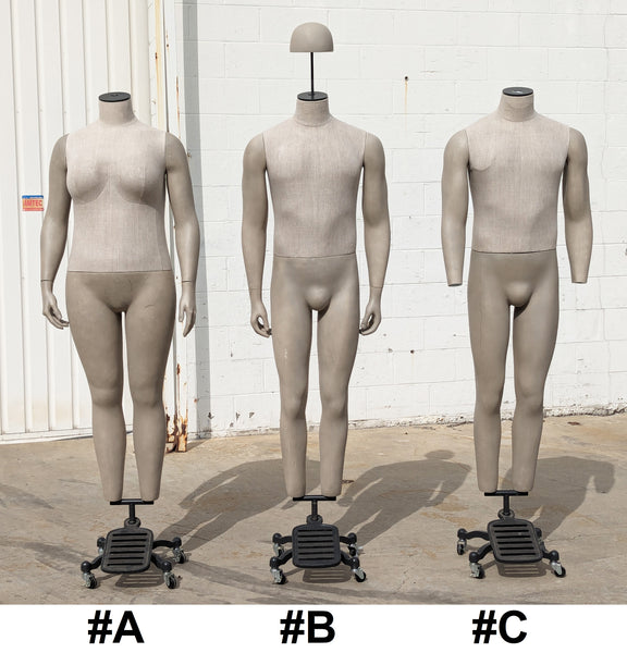 plus size female and male mannequin rental