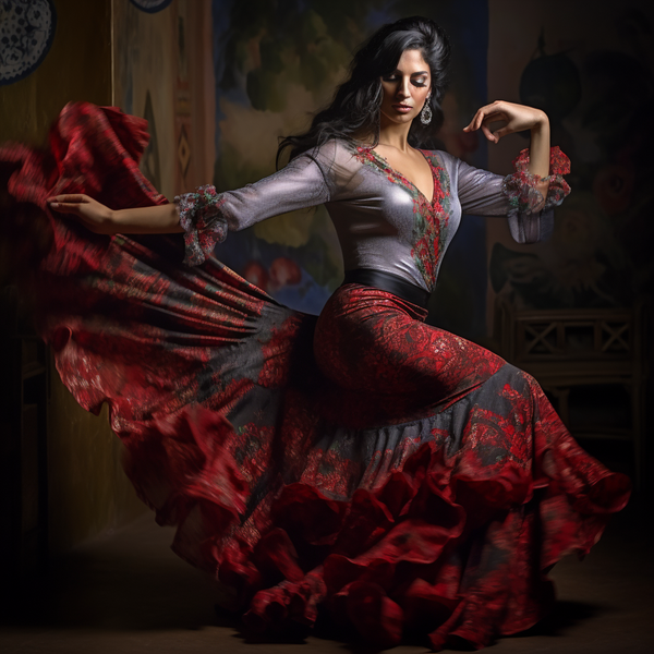 Fashion Fusion: The Indian Ghagra Choli Meets the Spanish Flamenco Dress –  Fashionous