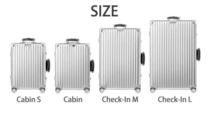 rimowa luggage size chart