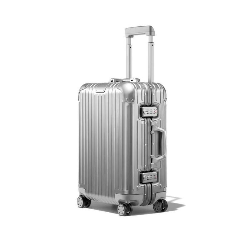 Dior x RIMOWA 4-Wheel Cabin Suitcase Aluminium Dior Oblique Silver