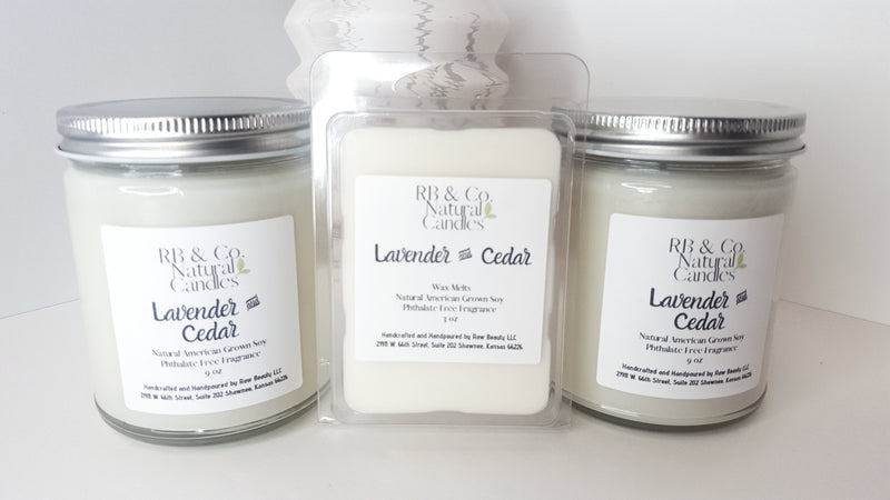Lavender and Cedar | Natural Soy Candle or Wax Melt | Hand-Poured and Hand-crafted