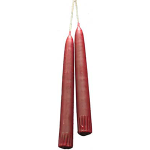 Dark Red Taper Candles 7"- Pair - Wiccan Place