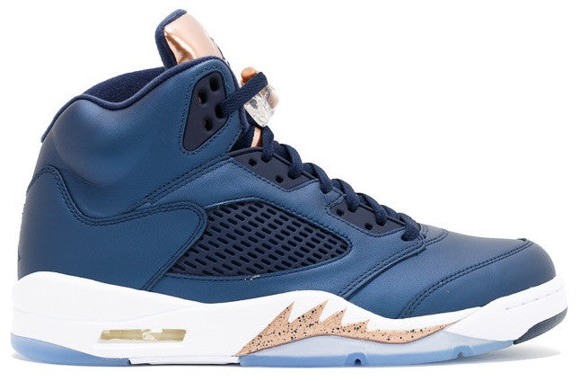 jordan 5 blue and bronze