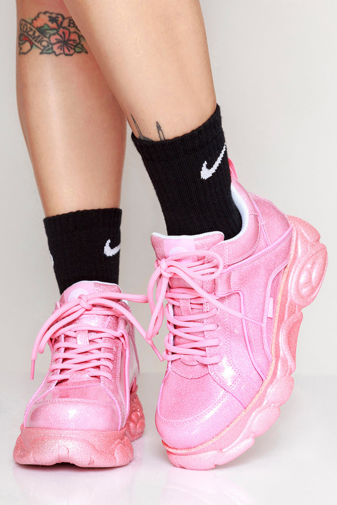 pink sparkle sneakers