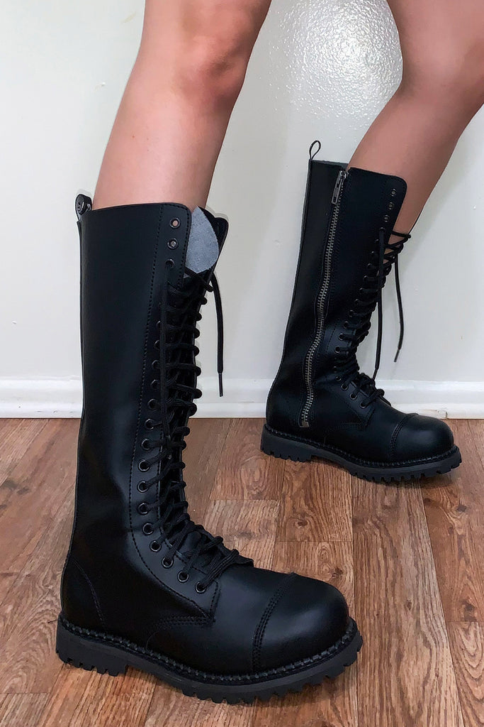 demonia lace up boots