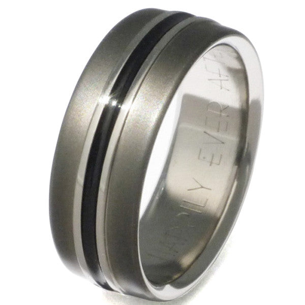 Black Titanium Ring bk19 – Titanium Rings Studio