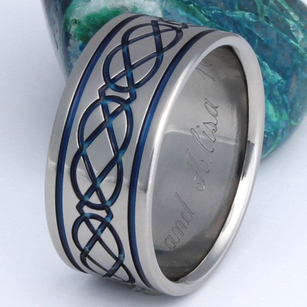 Titanium Irish Celtic Wedding Rings ck6 – Titanium Rings Studio