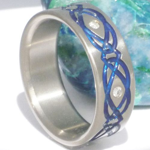 Titanium Irish Celtic Wedding Rings ck43Red – Titanium Rings Studio