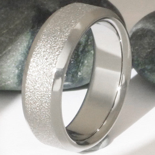 The Alaska - Frost Titanium Wedding Ring f6 – Titanium Rings Studio
