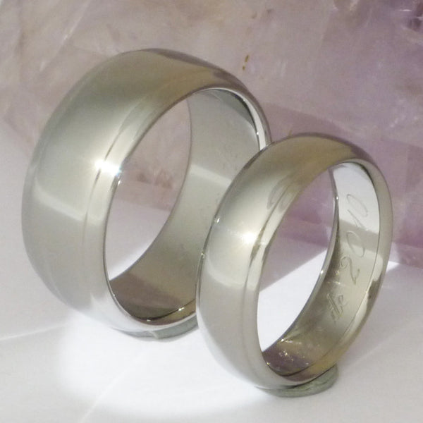 Titanium Wedding Band Set Stn20 Titanium Rings Studio   Titanium Wedding Band Set Stn20 1 Grande 