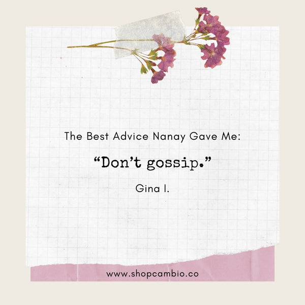Don't gossip