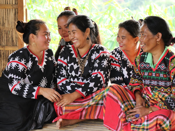 Tboli women of the Lake Sebu community dressed finely in their traditional garments.