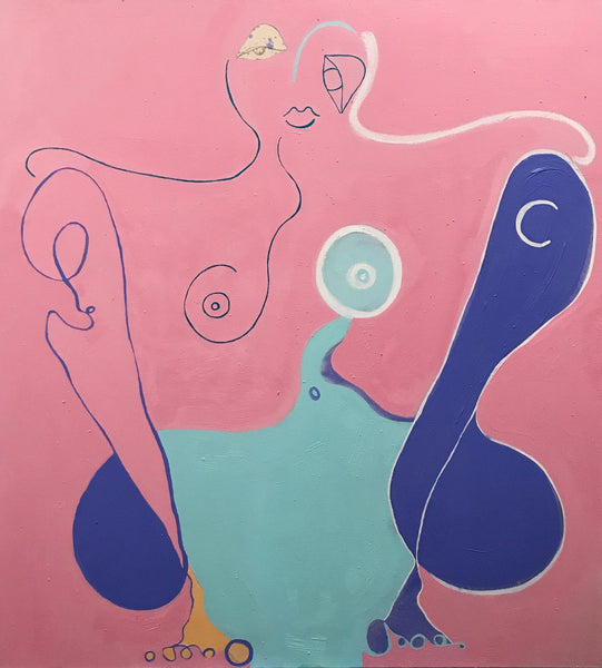 Abstract nude painting by Venetia Berry