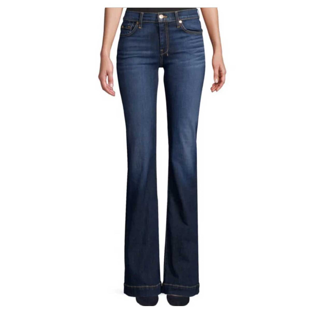 Seven for All Mankind 7 Jeans Designer Premium Denim Flare Women's Jeans US  4