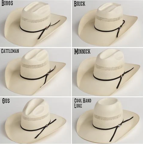 cowboy hat crease styles
