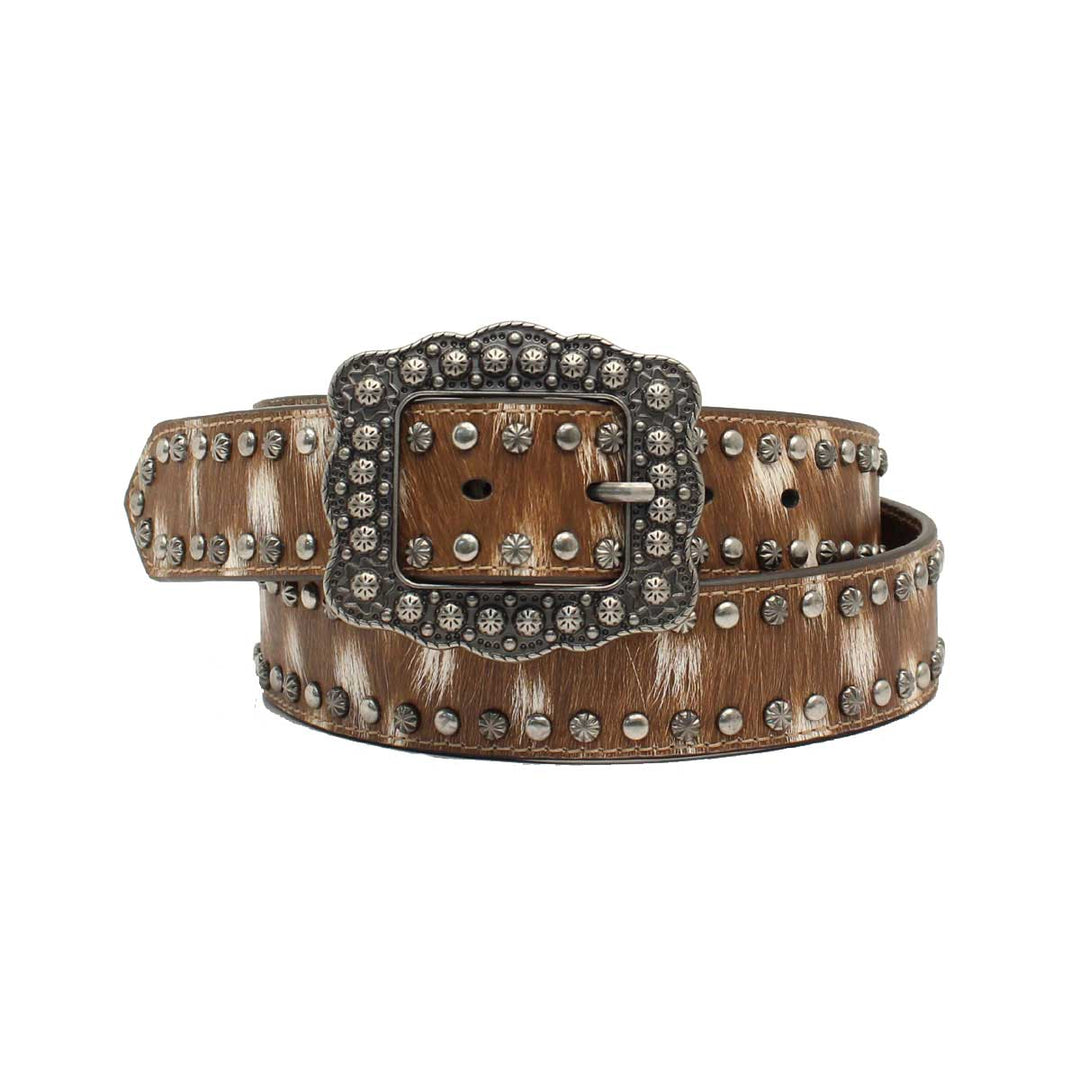 C3 Womens Sunflower Tooled Western Belt - Tan