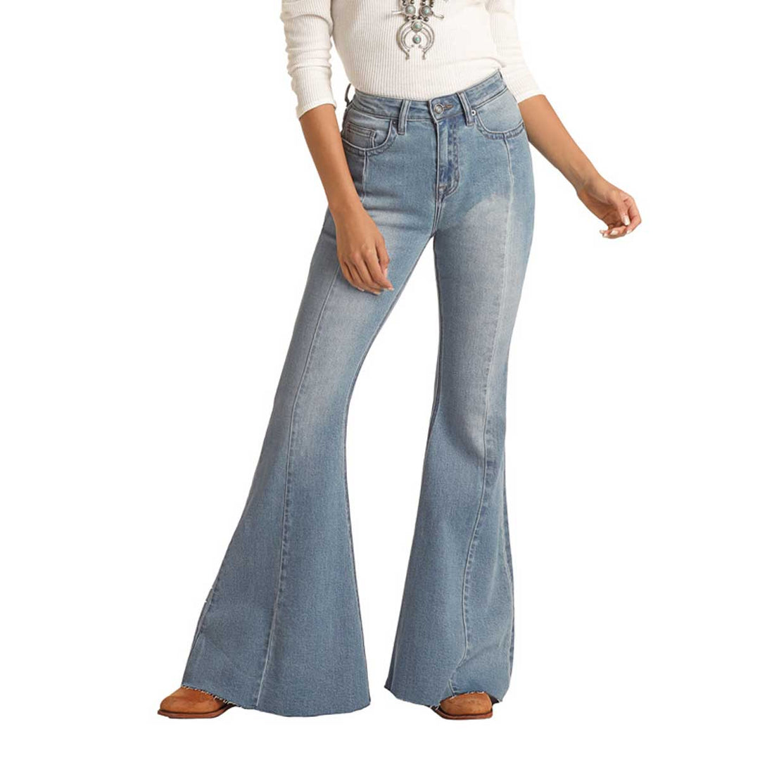 BuddyLove Moonshine High-Waisted Flare Jeans - White