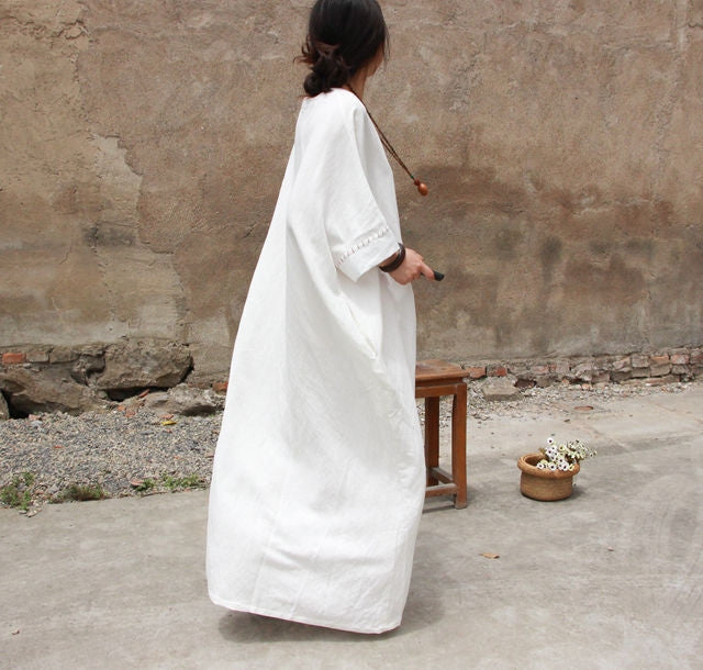 cotton caftan robe